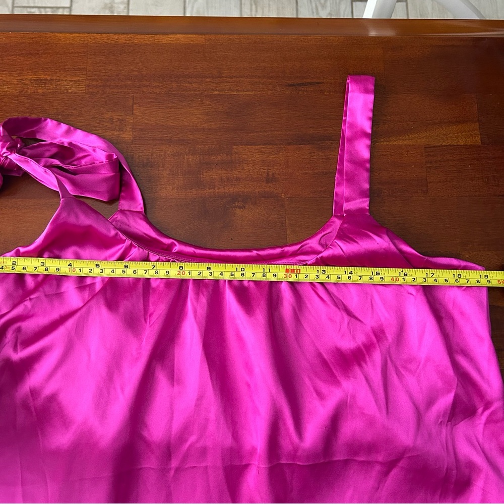 Paris Hilton Y2K Vintage hot pink satin slip dress L - Picture 5 of 7